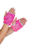 Roma Costume Open Finger Sequin Gloves - Roma Costume