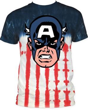 Captain America Vintage Tie-Dye T-Shirt - Flyclothing LLC