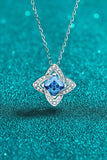 1 Carat Moissanite Floral Pendant Necklace - Trendsi