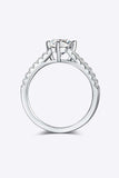 1 Carat Moissanite Triangle 925 Sterling Silver Ring - Trendsi - Flyclothing LLC
