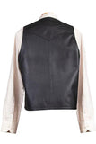Scully BLACK LAMB W/BLACK OSTRICH TRIM OSTRICH TRIM VEST - Scully Leather
