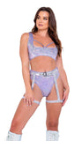 Roma Costume Shimmer Crop Top with Strap - Roma Costume