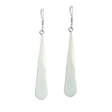 Taxco Silver Black Onyz & Abalone Zebra Long Teardrop Earrings - Artisana - Flyclothing LLC