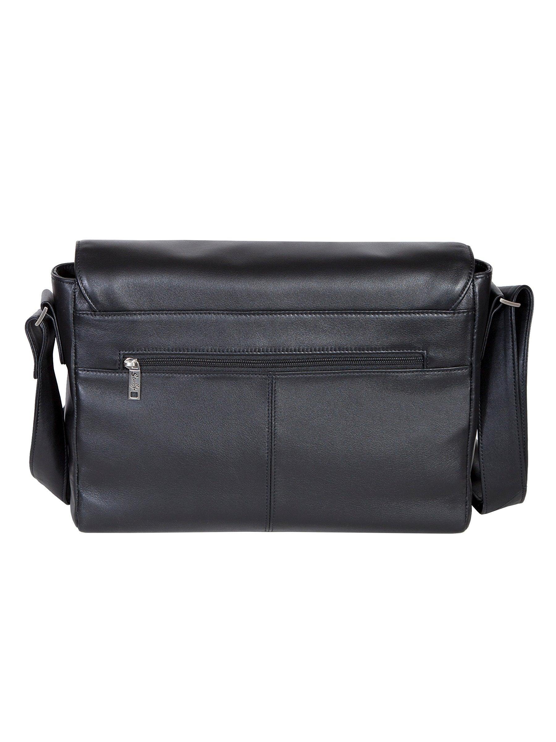 Scully BLACK LAPTOP MESSENGER - Scully Leather