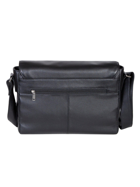 Scully BLACK LAPTOP MESSENGER - Scully Leather