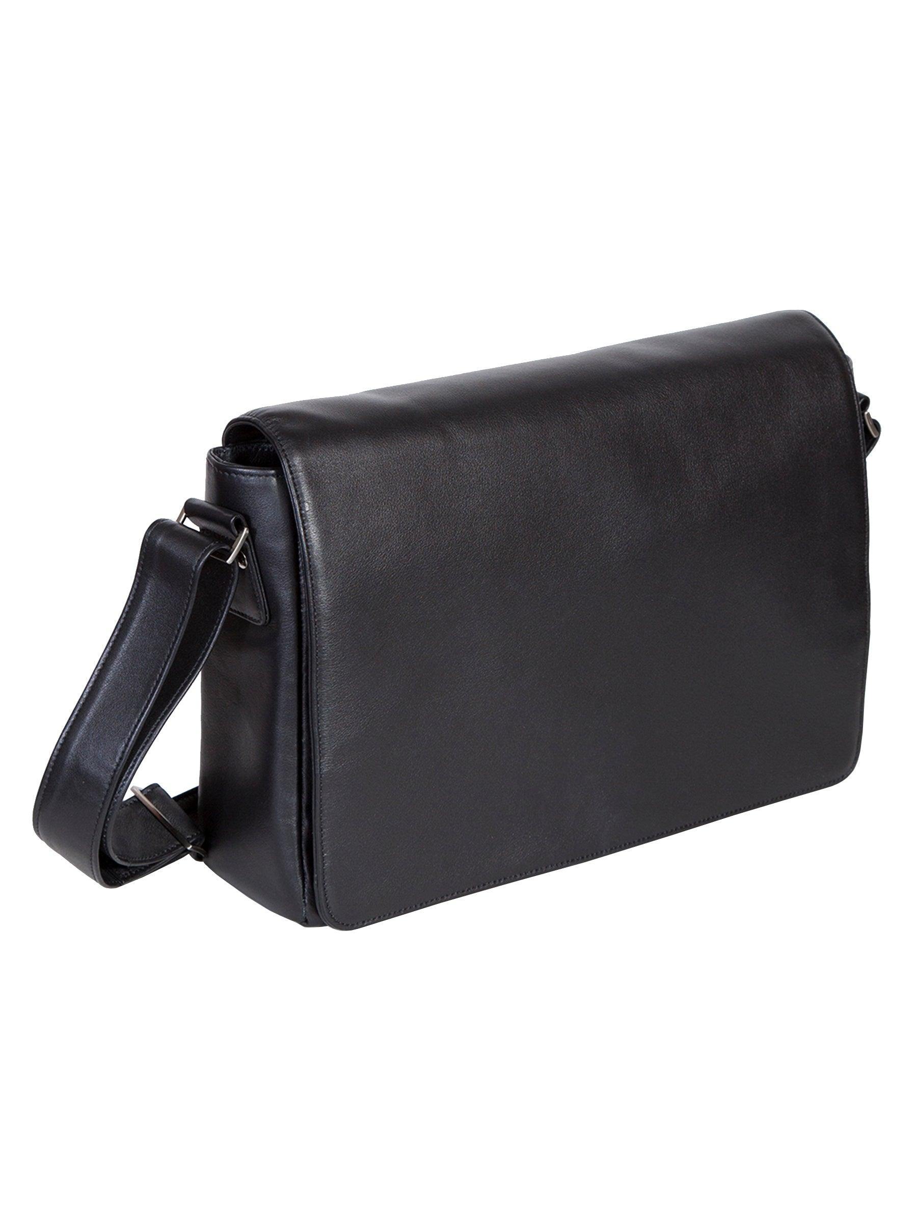Scully BLACK LAPTOP MESSENGER - Scully Leather