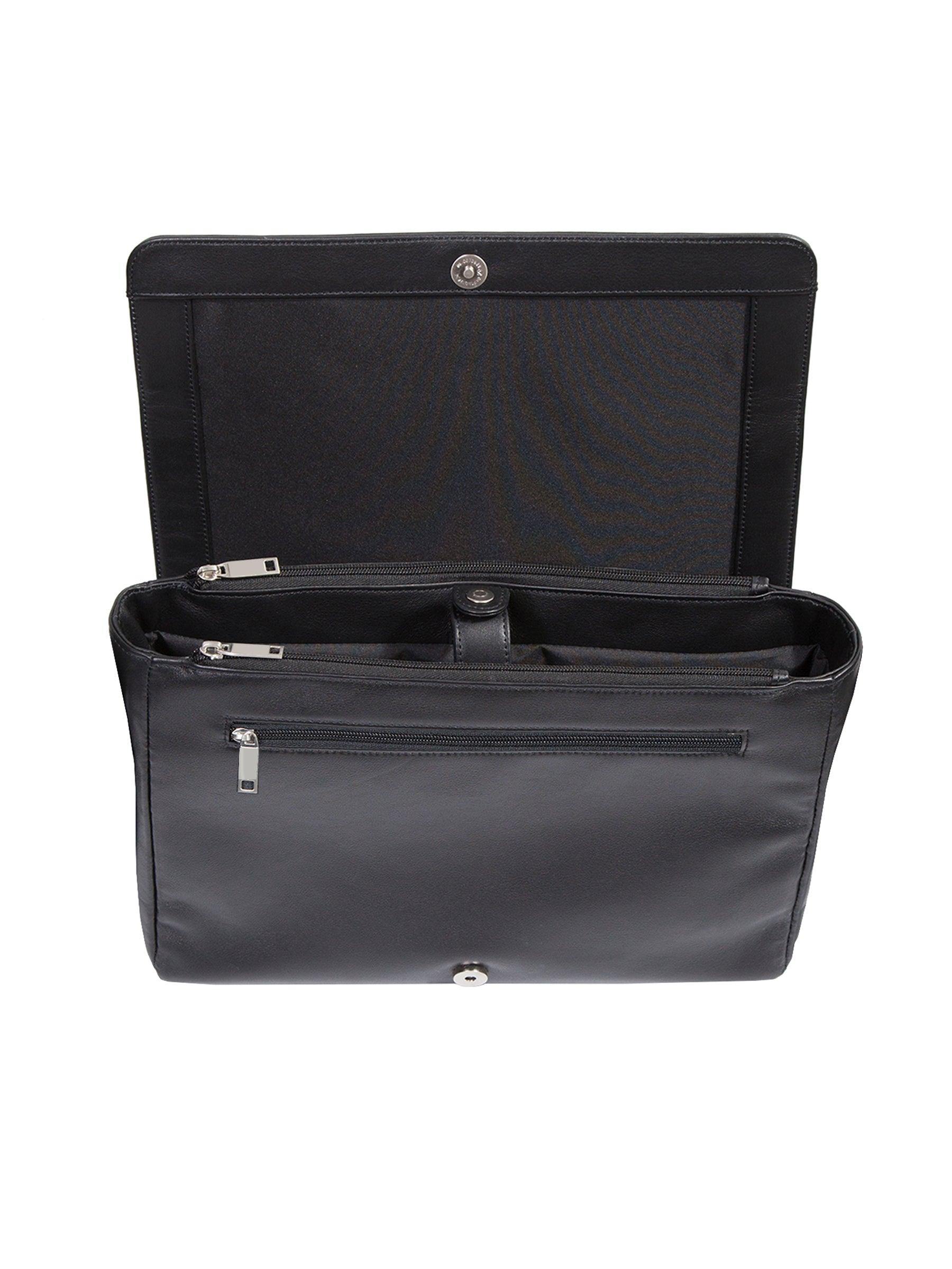 Scully BLACK LAPTOP MESSENGER - Scully Leather