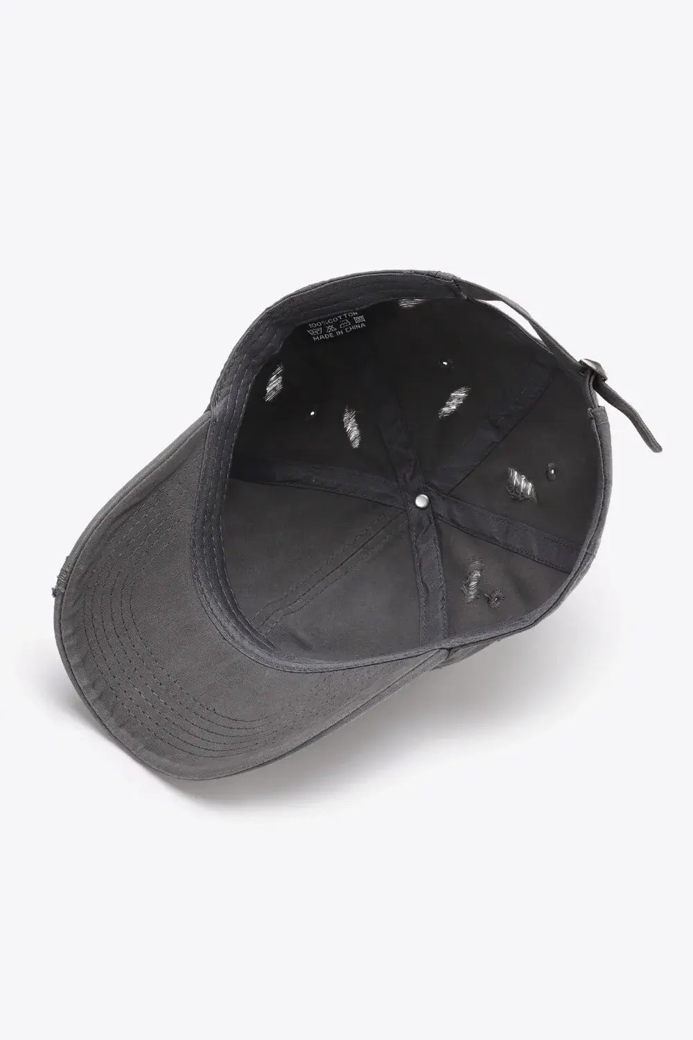 Distressed Adjustable Baseball Cap - Trendsi - Flyclothing LLC