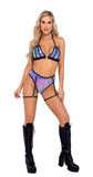 Roma Costume High-Waisted Sequin Shorts with Attached Garters - Roma Costume