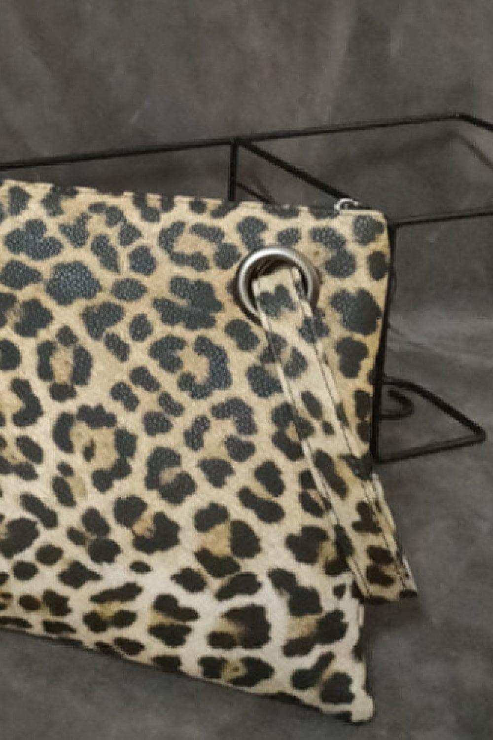 Leopard PU Leather Clutch - Trendsi - Flyclothing LLC
