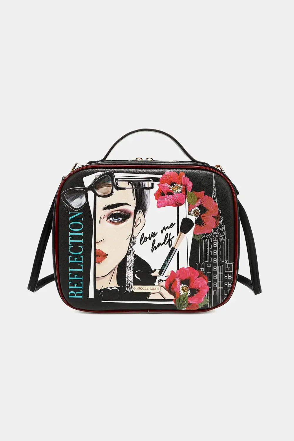 Nicole Lee USA Printed Handbag with Three Pouches - Trendsi - Flyclothing LLC