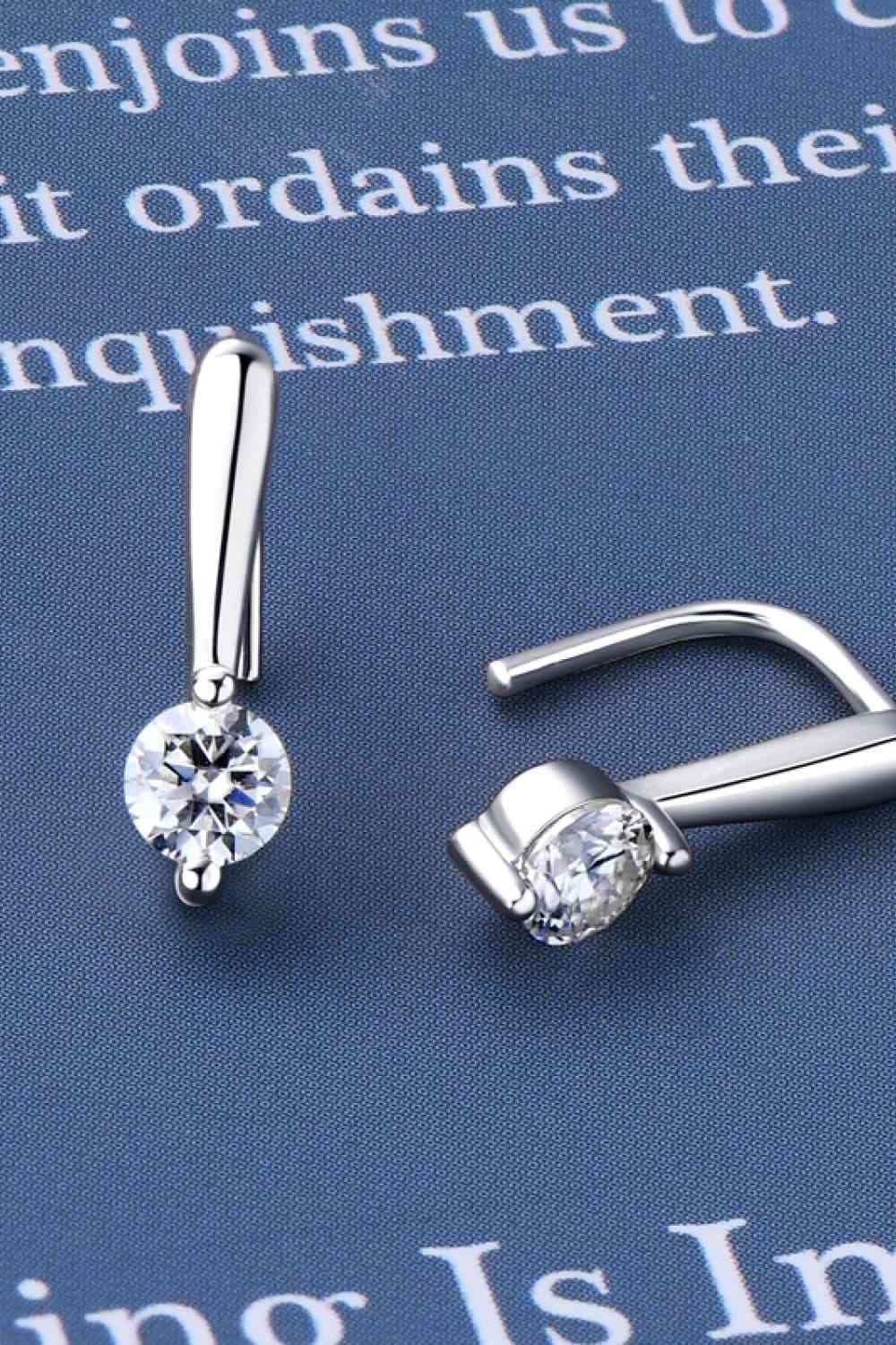 Moissanite 925 Sterling Silver Earrings - Trendsi - Flyclothing LLC