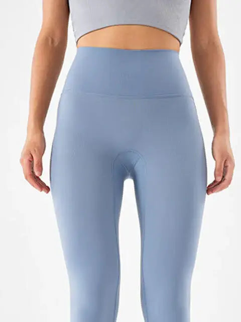 Wide Waistband Sports Leggings - Trendsi - Flyclothing LLC