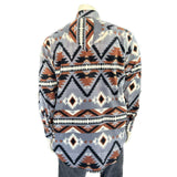 Rockmount Clothing Men's Native Pattern Fleece Western Shirt in Grey & Brown - Rockmount Clothing - Flyclothing LLC