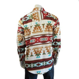 Rockmount Clothing Men's Native Pattern Fleece Western Shirt in Tan & Red - Rockmount Clothing