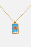 Tarot Card Pendant Copper Necklace - Trendsi - Flyclothing LLC
