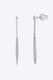 Elegant Moissanite 925 Sterling Silver Drop Earrings - Trendsi - Flyclothing LLC