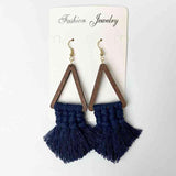 Tassel Detail Geometric Earrings - Trendsi