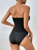 Strapless Sweetheart Neck Bodysuit - Trendsi - Flyclothing LLC