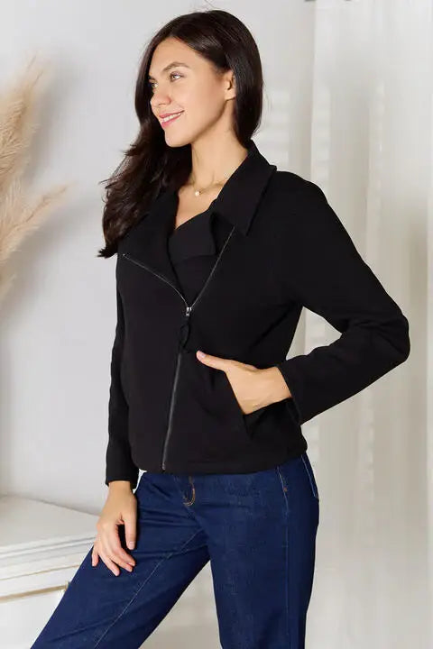 Culture Code Full Size Zip-Up Jacket with Pockets - Trendsi - Flyclothing LLC