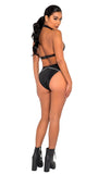 Roma Costume High-Waisted Shorts with Cutout Panel - Flyclothing LLC