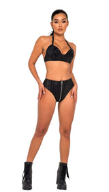 Roma Costume High-Waisted Zip-Up Shorts - Roma Costume - Flyclothing LLC