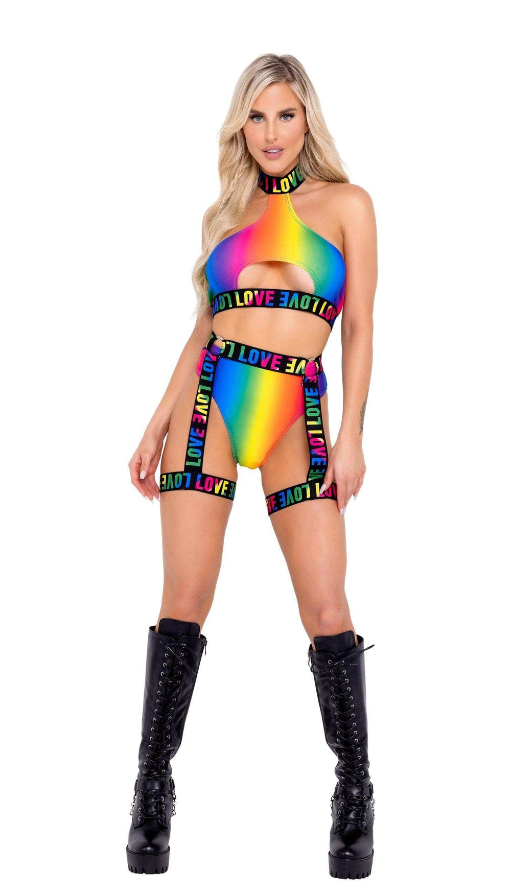 Roma Costume Rainbow High-Waisted Shorts - Roma Costume - Flyclothing LLC