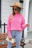 Turtle Neck Long Sleeve Pullover Sweater - Trendsi - Flyclothing LLC