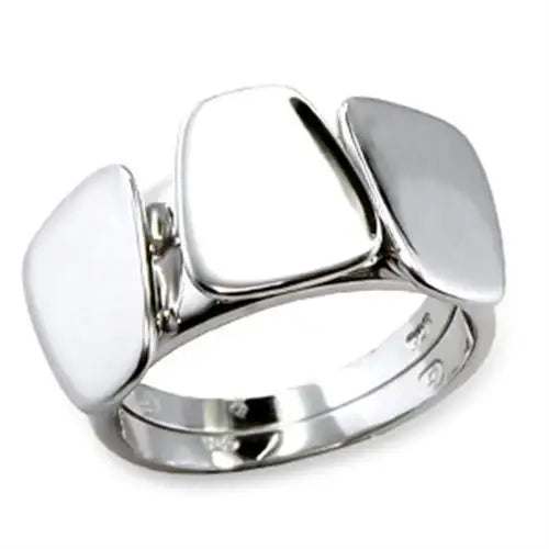 Alamode Rhodium Brass Ring with No Stone - Alamode - Flyclothing LLC