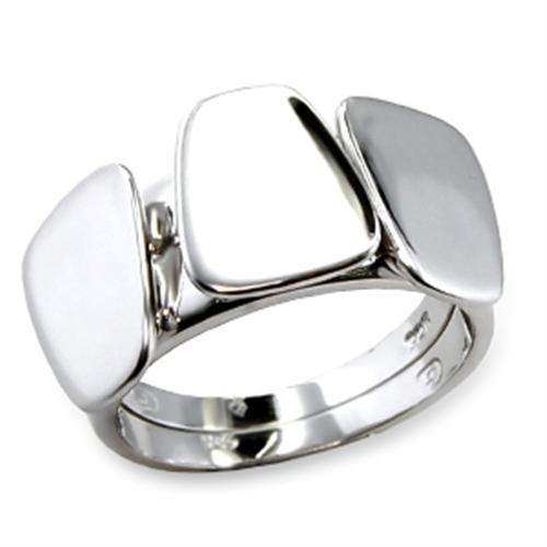 Alamode Rhodium Brass Ring with No Stone - Alamode - Flyclothing LLC