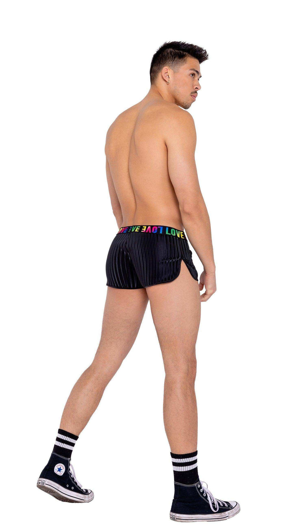 Roma Costume Mens Pride Runner Shorts with LOVE Elastic Band - Roma Costume - Flyclothing LLC