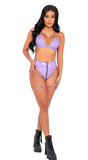 Roma Costume Vinyl Bikini Tie-Top with Ring Detail - Roma Costume
