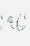 Moissanite 925 Sterling Silver Cuff Earrings - Trendsi - Flyclothing LLC