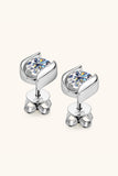 1 Carat Moissanite 925 Sterling Silver Stud Earrings - Trendsi