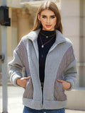 Zip-Up Collared Neck Jacket - Trendsi - Flyclothing LLC