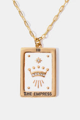 Tarot Card Pendant Copper Necklace - Trendsi - Flyclothing LLC
