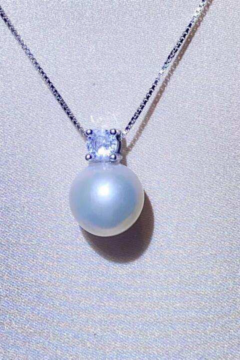 Freshwater Pearl 925 Sterling Silver Necklace - Trendsi - Flyclothing LLC