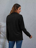 Half Button Dropped Shoulder Blouse - Trendsi - Flyclothing LLC