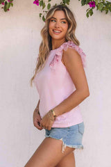 Sequin Round Neck Tank - Trendsi - Flyclothing LLC