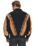 Scully BLACK W/CAFE BROWN TRIM BOAR SUEDE PRAIRIE JACKET - Scully Leather