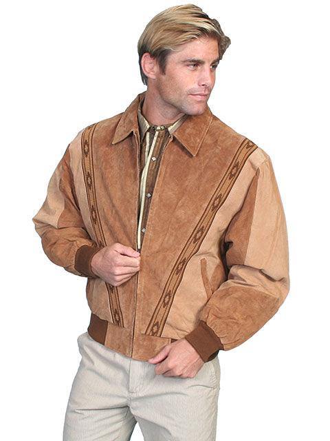 Scully CAFE BROWN/CAMEL PRAIRIE JACKET - Scully Leather