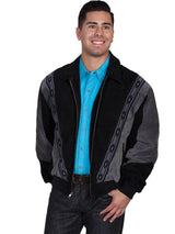 Scully BLACK W/DK GREY PRAIRIE JACKET - Scully Leather - Flyclothing LLC