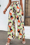 Printed Smocked Waist Wide Leg Pants - Trendsi - Flyclothing LLC