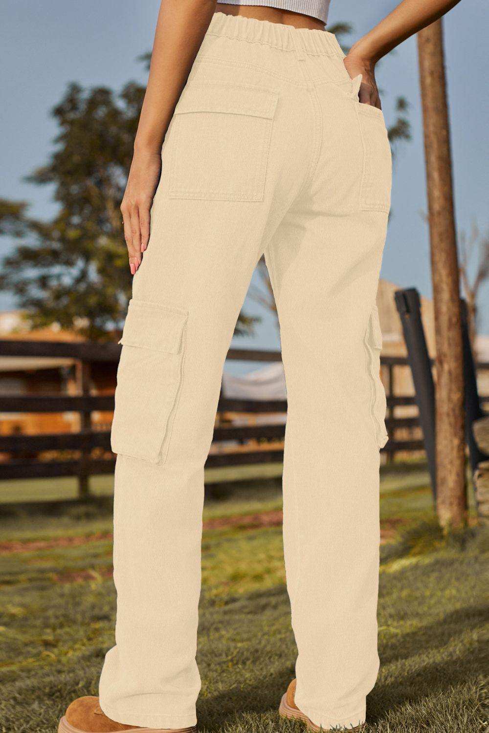 Loose Fit Long Jeans with Pockets - Trendsi - Flyclothing LLC