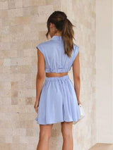 Cutout Ruched Mock Neck Mini Dress - Trendsi - Flyclothing LLC