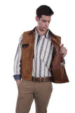 Scully CAFE BROWN TWO TONE VEST/CONCEALED - Scully Leather