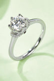 1 Carat Moissanite 925 Sterling Silver Ring - Trendsi