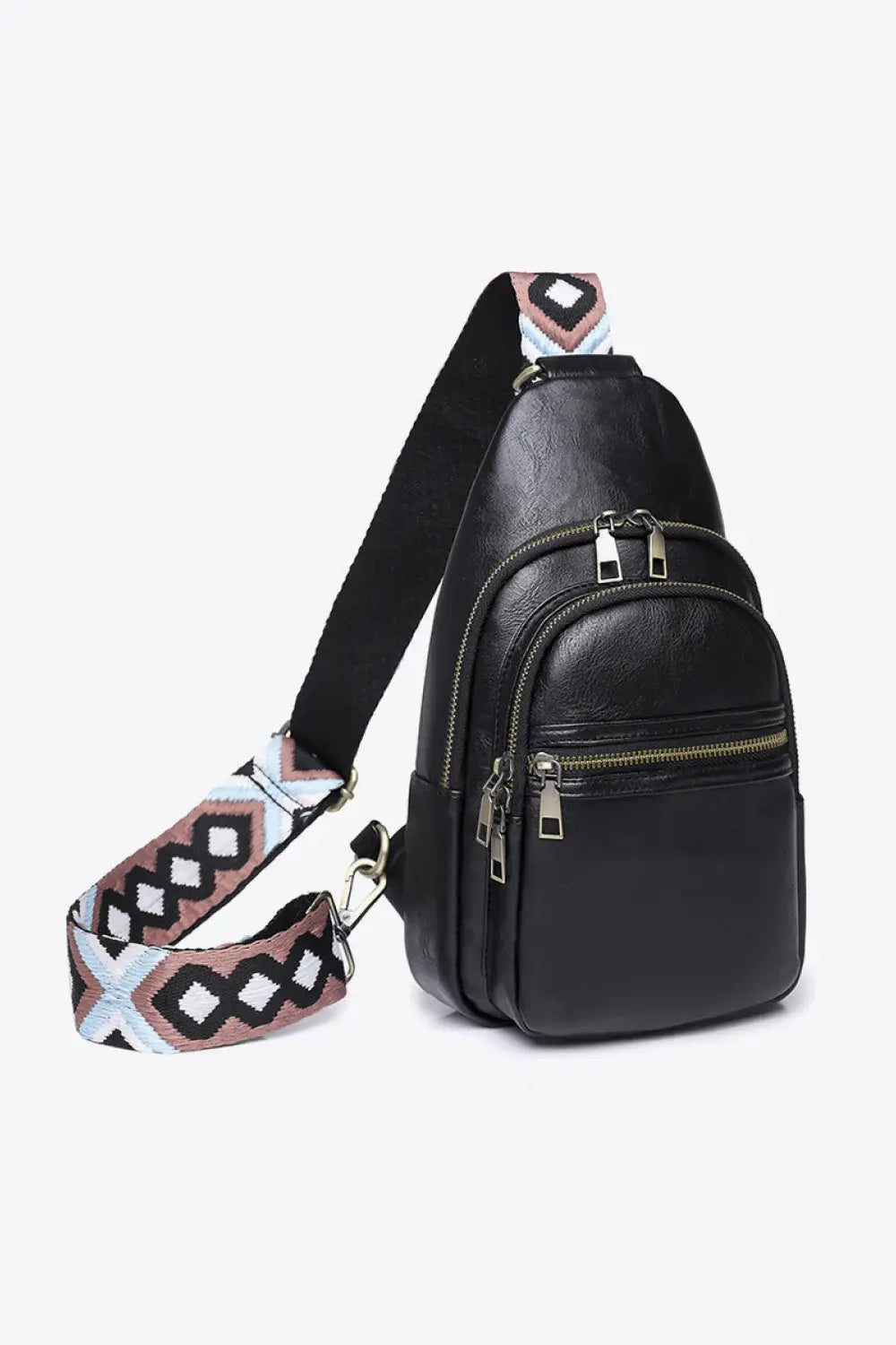 It's Your Time PU Leather Sling Bag - Trendsi - Flyclothing LLC
