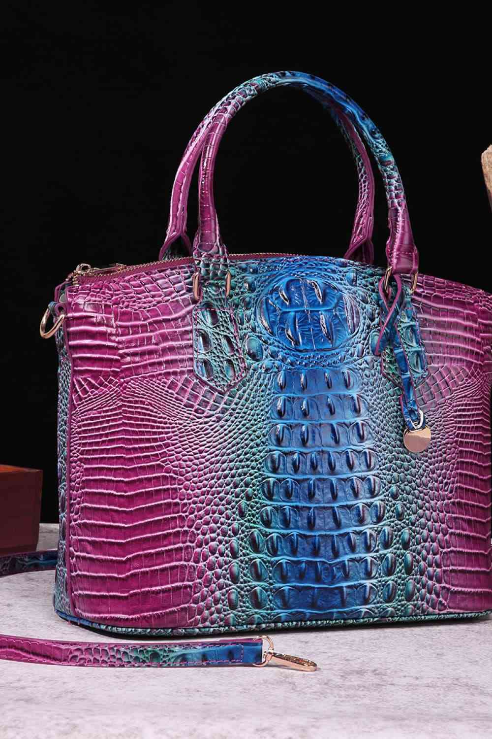 Gradient PU Leather Handbag - Trendsi - Flyclothing LLC