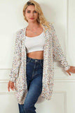 Heathered Open Front Long Sleeve Cardigan - Trendsi - Flyclothing LLC